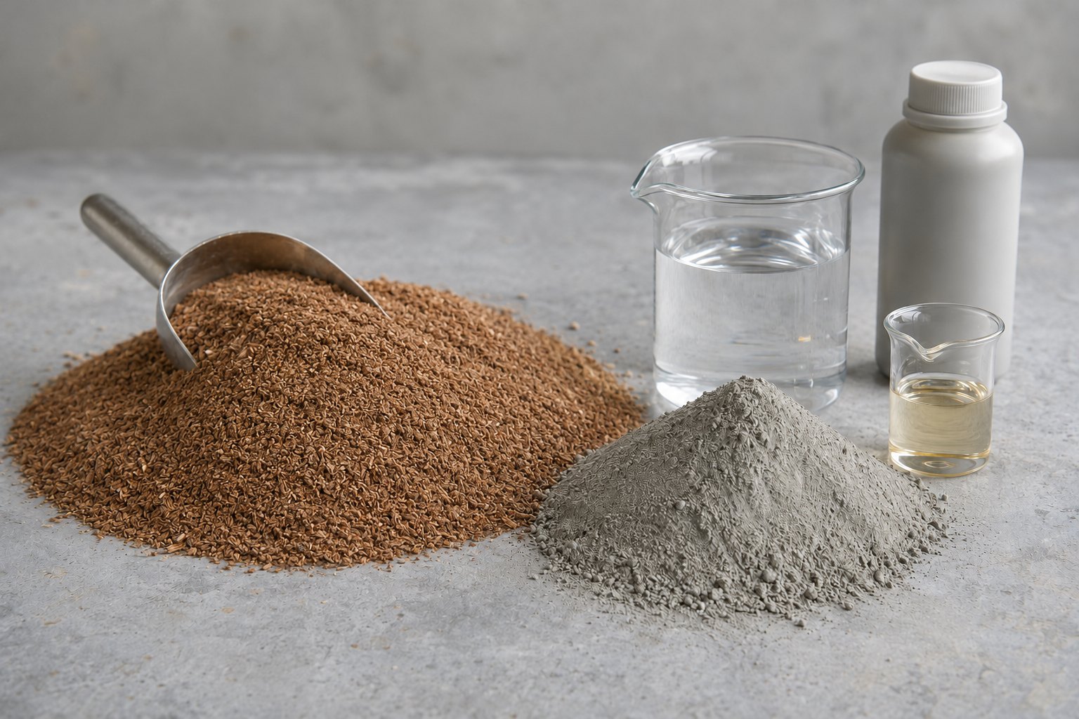 Raw materials used in WoCo development